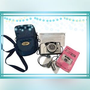 Canon Z85 Silver Film Camera with Accessories